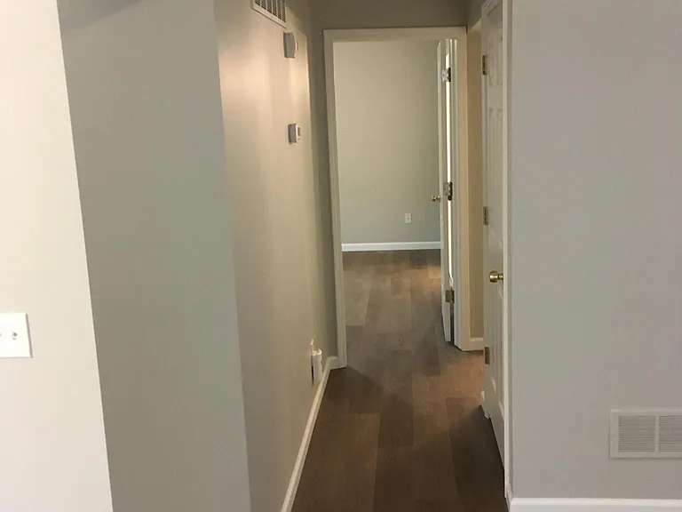 Downstairs hallway leading to master bedroom.