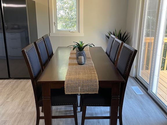 Dining area leading to big deck