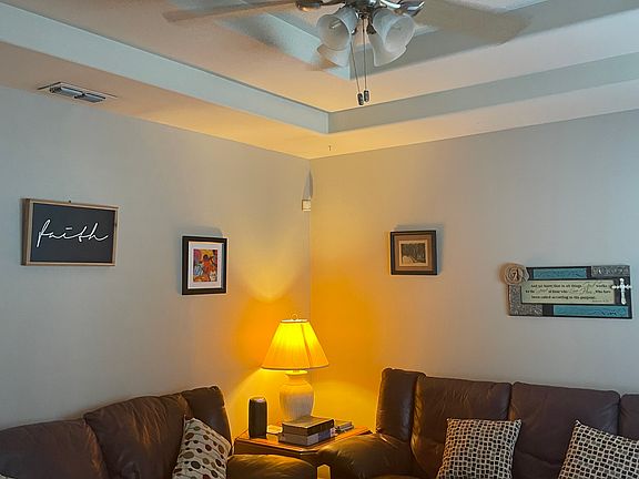 Living Room with Ceiling Fan