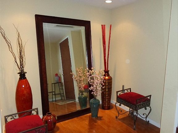 Entry with hardwood floors