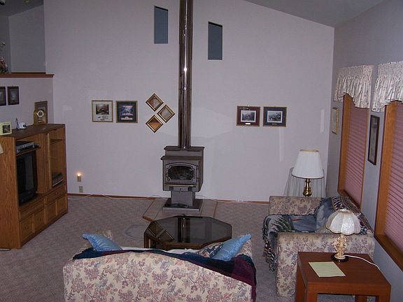 Great room with stove