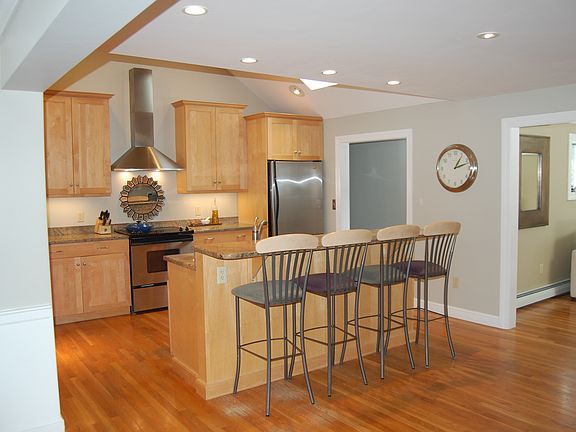 Kitchen with vaulted ceiling