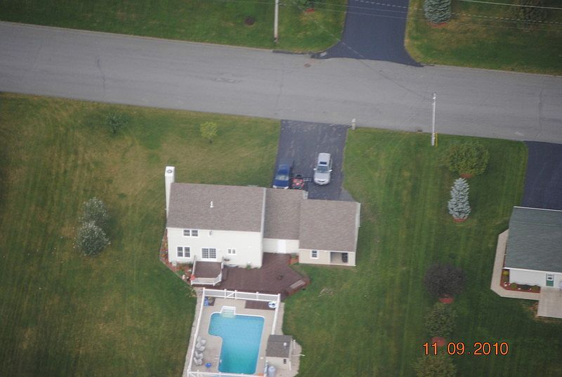 Aerial view w/ pool