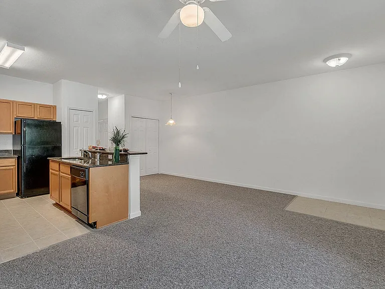 Senior Cottage - Kitchen, Dining Room, and Living Room