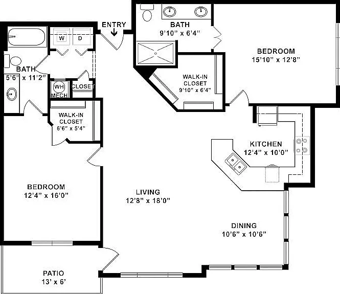 B3 Floorplan w Dimensions B3 Floorplan w Dimensions