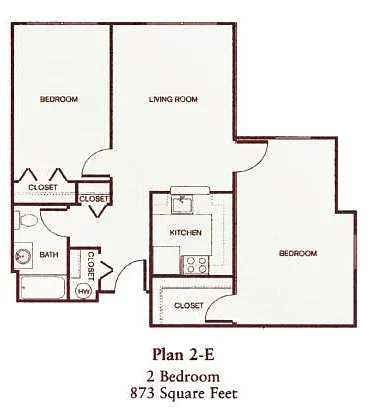 Floor plan Two-Bedroom