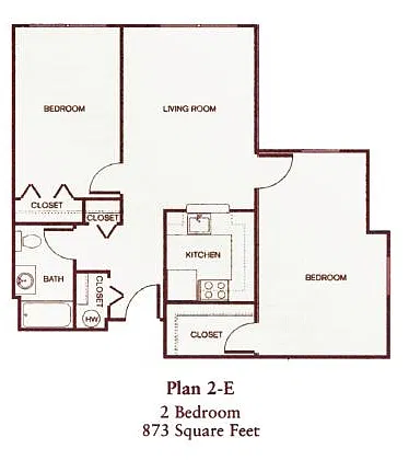 Floor plan Two-Bedroom