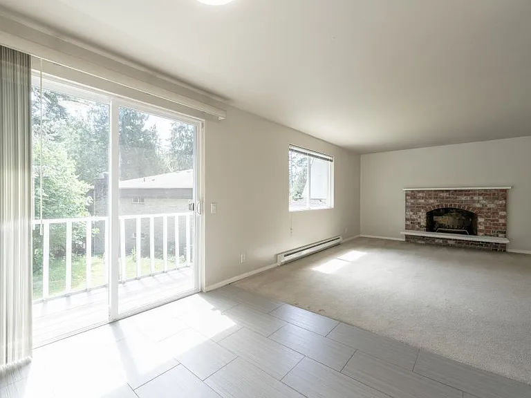 View of dining area w/ balcony access