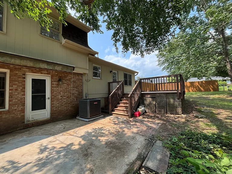 Backyard - deck and upper door