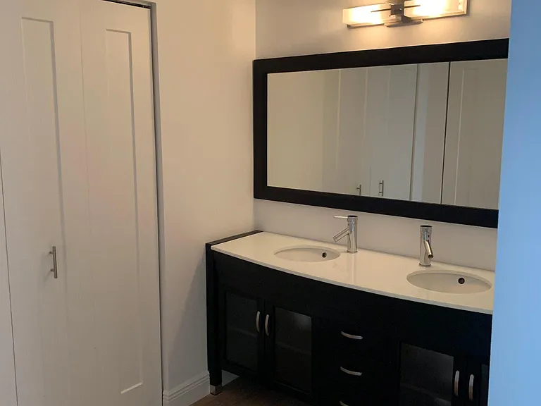 Master bathroom double sink