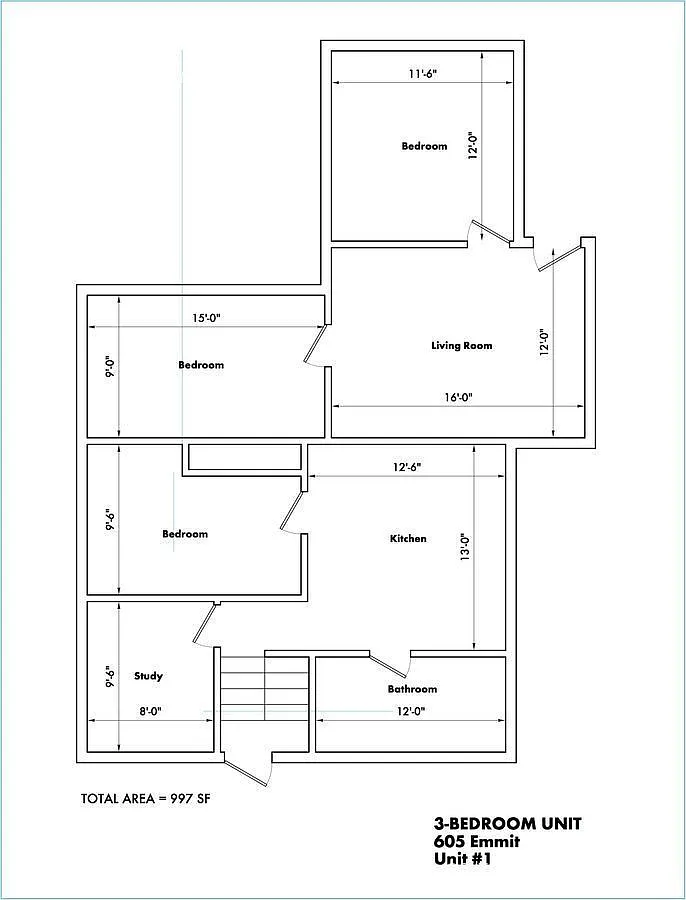 3 bed, 997 sqft, $2,200 — Photo 2