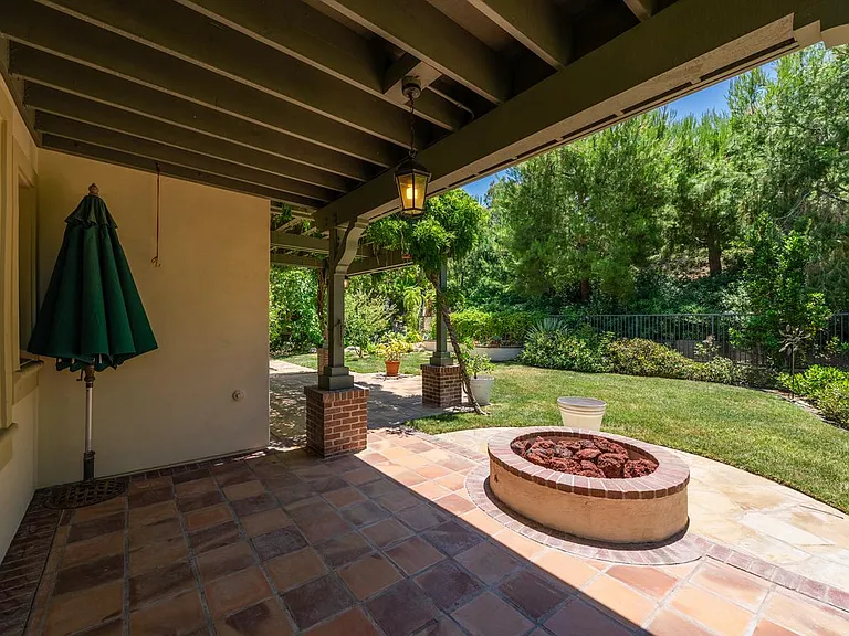 Backyard fire pit.