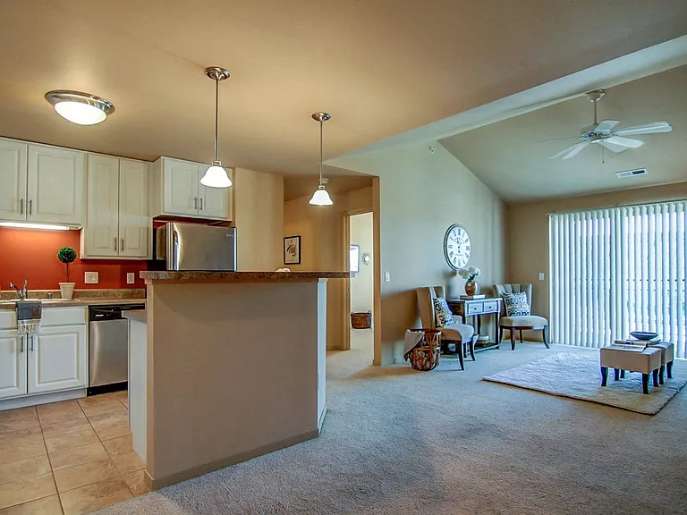 Two Bedroom Kitchen and Living Room