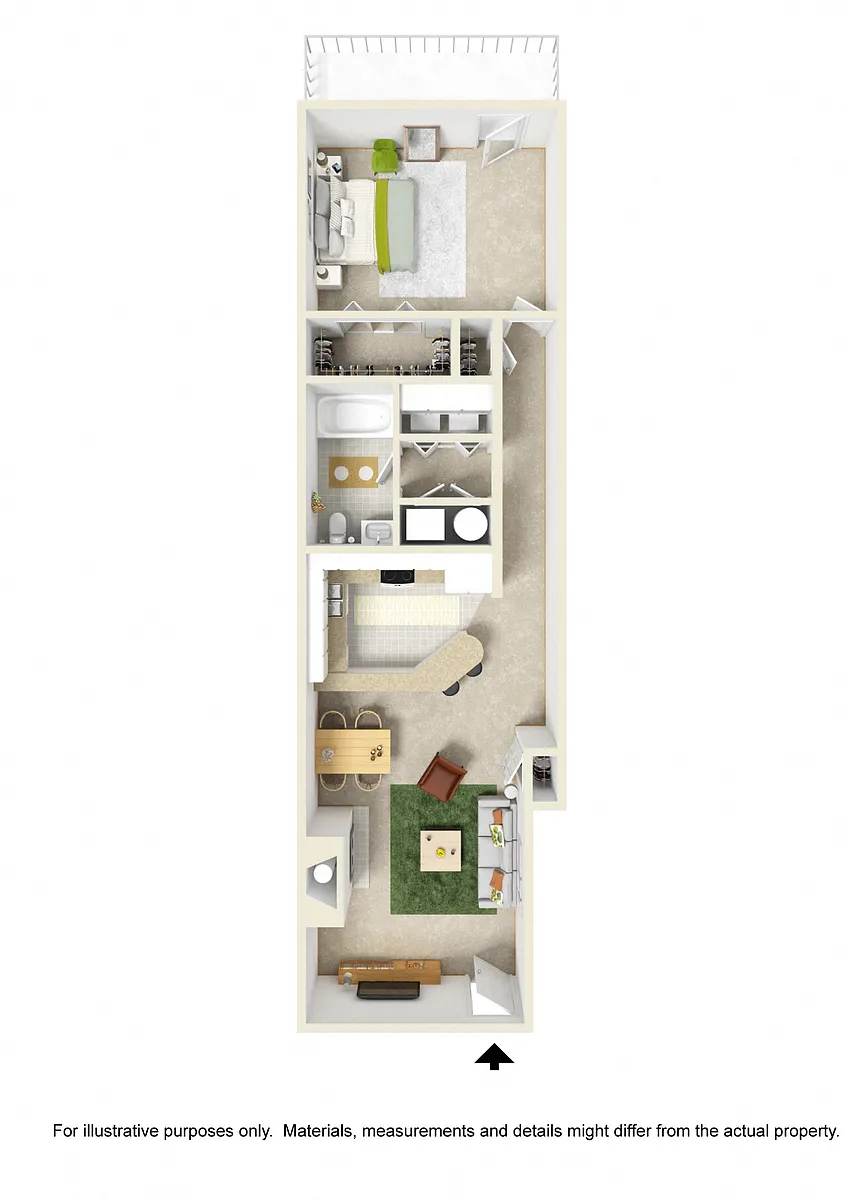 Floor plan Large 1 Bed
