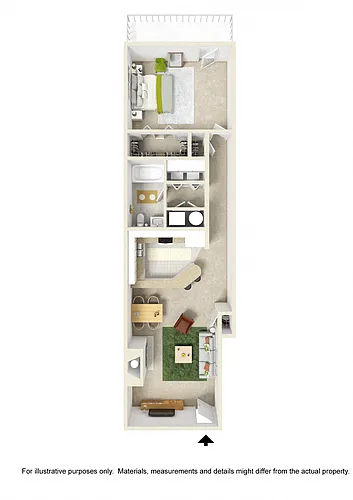 Floor plan Large 1 Bed