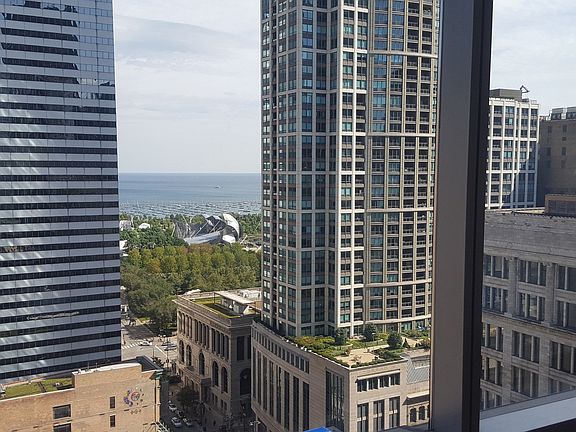 East city and lake view