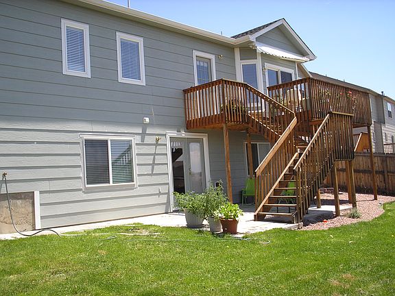 Balcony and patio below