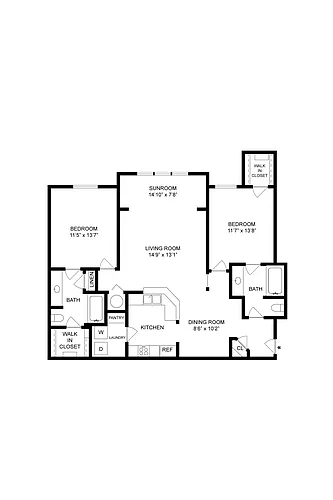 Floor plan Commons w/ Sunroom