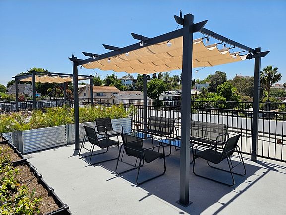 Rooftop lounge area.