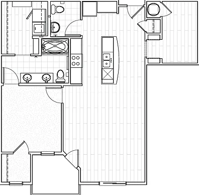 One-Bedroom Plus Den B1 Floor Plan One-Bedroom Plus Den B1 Floor Plan