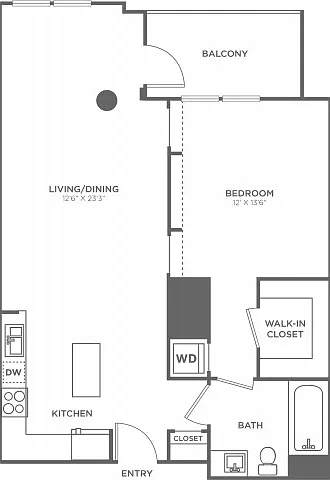 One Bedroom One Bath (810 SF) One Bedroom One Bath (810 SF)