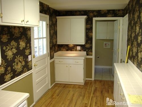 Laundry from kitchen