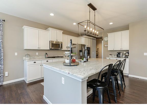 Kitchen with Large Seating Island
