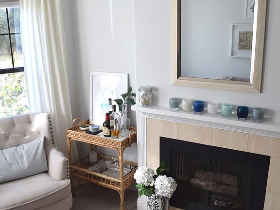 Gas fireplace in living room