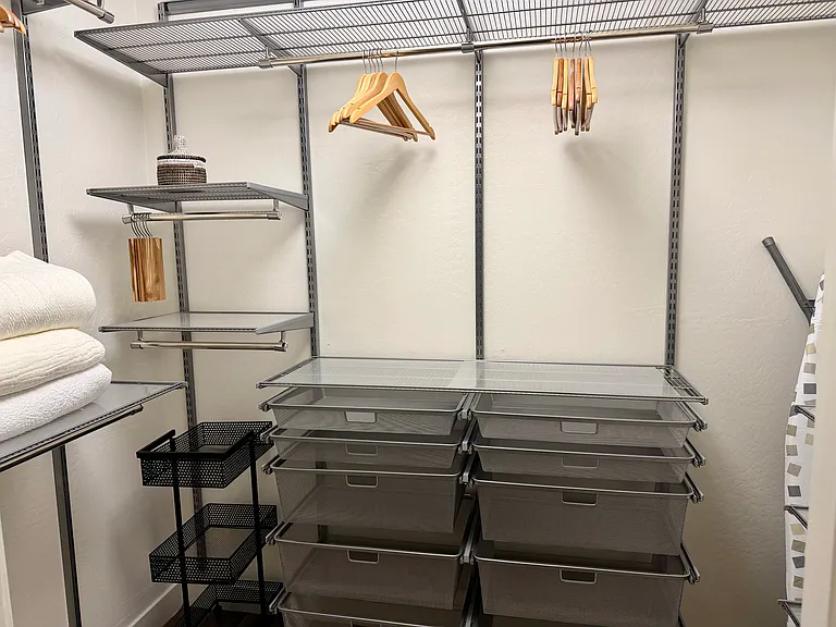 Walk in master closet