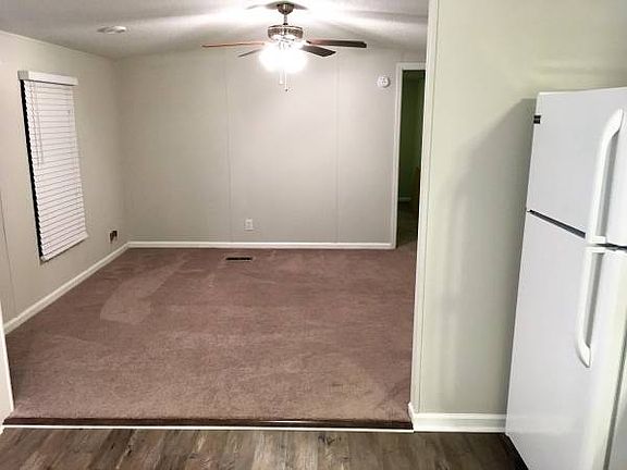 New carpet and ceiling fan