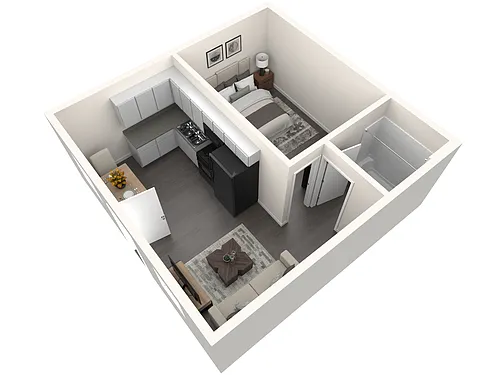 Floor plan 1 Bedroom 1 Bathroom