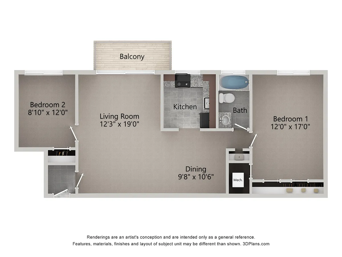 Floor plan 2 Bedroom