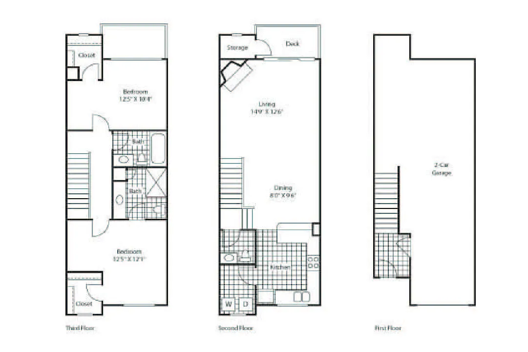 Floor plan 2 Bedroom C1TH