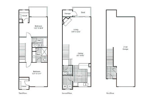 Floor plan 2 Bedroom C1TH