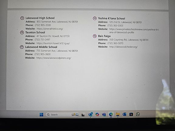 More local school contacts