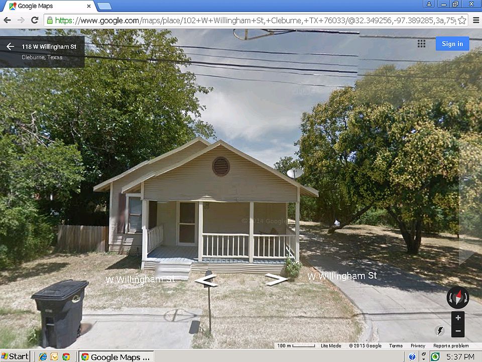 From across the street