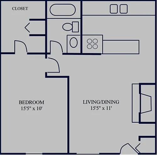 Floor plan 1 BR