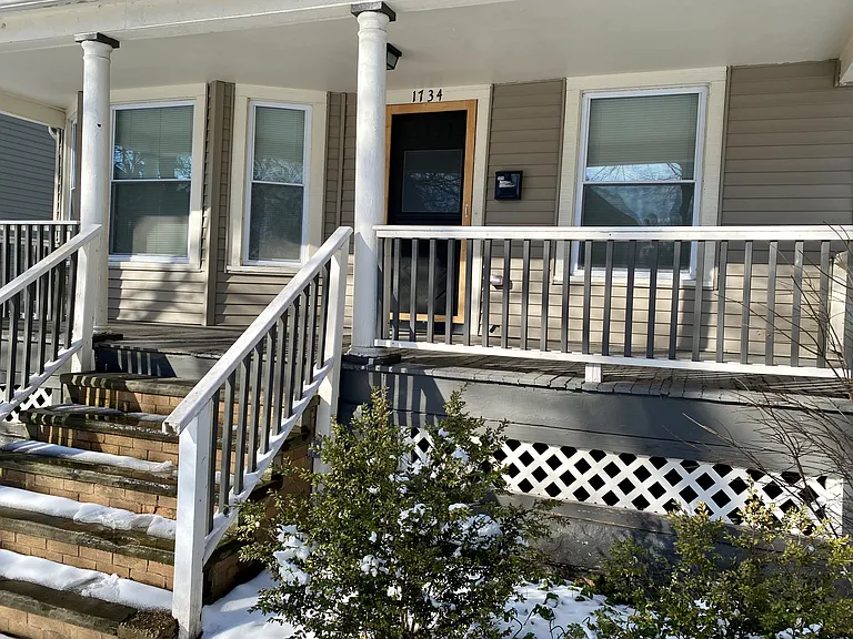 Spacious front porch