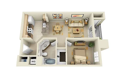 Floor plan 1x1A