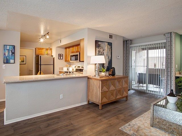 Wood-look flooring throughout