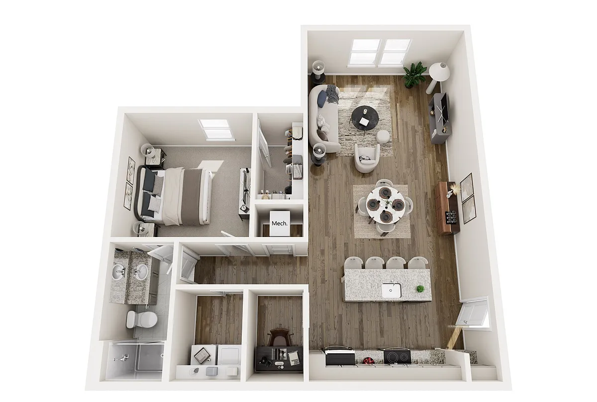 Floor plan 1B - SUNROOM