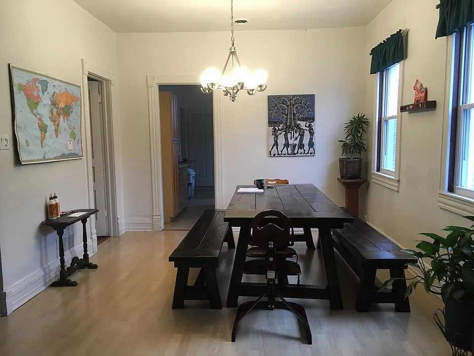 Dining room - shown with a table that seats 12