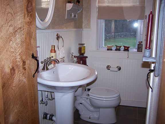 Brand new half bath slate floors
