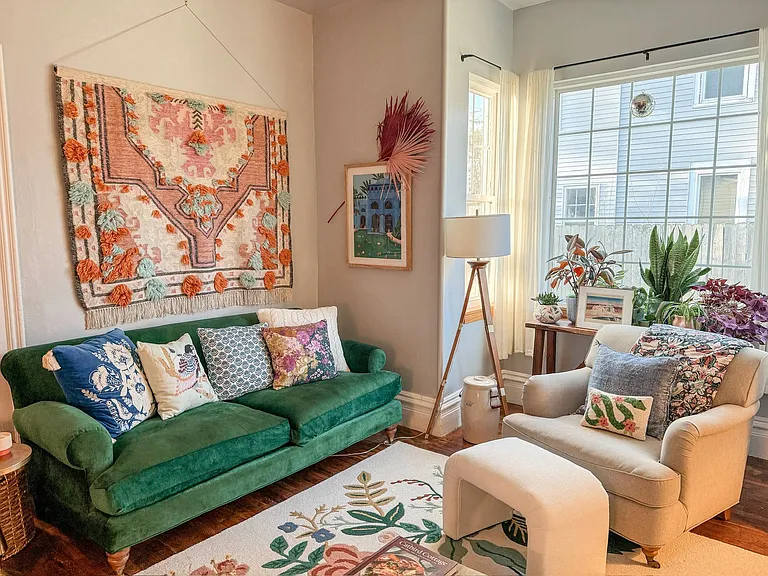 Living Room shown when home is occupied.