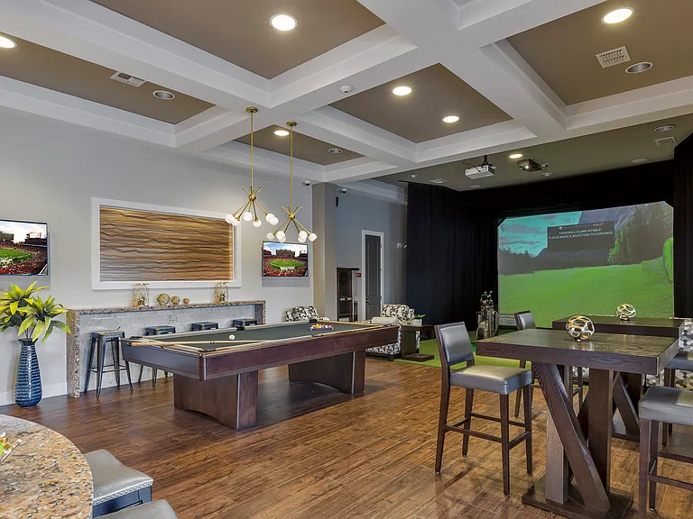 Challenge friends and neighbors in our fully equipped game room.
