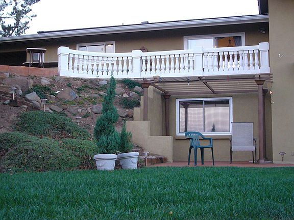 patio balustrade from 2nd level