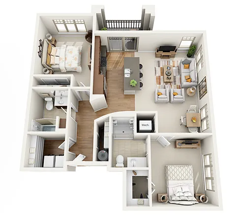 Floor plan 2C