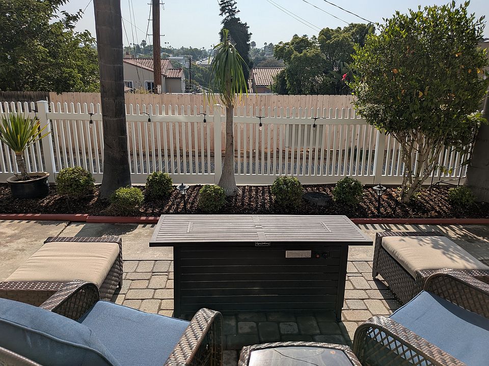 Fenced yard with East facing views