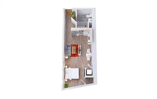 Floor plan 1A - Studio