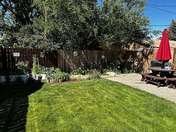 Side yard & garden area